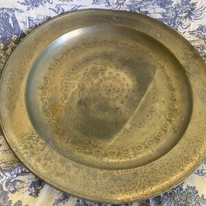 Antique Pewter Platter Made in Denmark